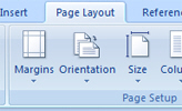 Margin setup and options in Word 2007