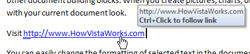 Clickable hyperlink in Word 2007