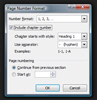 Pagination and page numbering options in Word 2007