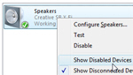 Optionally show disabled speakers