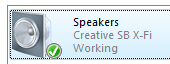Default speakers in Windows Vista