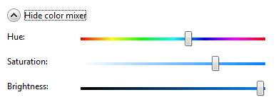 Customize color options in Windows Vista