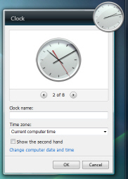 Customizing Windows Vista's Clock gadget