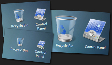 Desktop icon sizes (dimensions) in Windows Vista