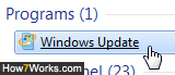 Access Windows Updates in Windows 7