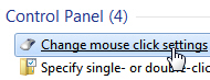 Access your mouse's click options and settings in Windows 7