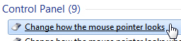 Access your mouse pointer schemes in Windows 7
