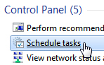 Add and schedule a task in Windows 7 Task Scheduler