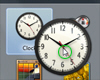 Add the clock gadget to your desktop