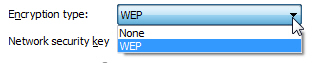 Change wireless network encryption to WEP in Windows 7