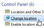 Change country location in Windows 7