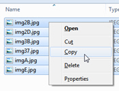 Copy files inside a compressed folder
