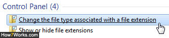 Customize file extensions in Windows 7