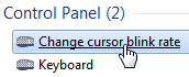 Customize your cursor blink rate in Windows 7