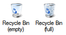 Default Recycle Bin icons (full and empty) in Windows 7
