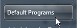 Default programs button on the Windows 7 start menu