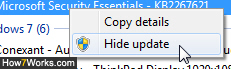 Disable and hide Windows Updates