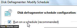 Disable automatic defragmentation in Windows 7