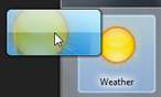 Drag and drop the weather gadget to add it to the desktop