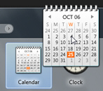 Drag the calendar gadget to add it to your desktop