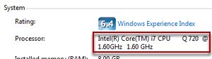 Fast CPU Processor speed in Windows 7 / Vista