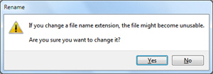 Include the file extension when renaming files in Windows 7