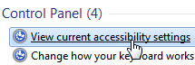 Load keyboard and mouse accessibility settings in Windows 7
