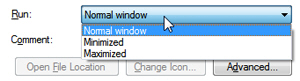 Make shortcuts start minimized or maximized in Windows 7