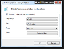 Modify the defragmentation schedule