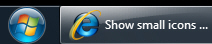 Uncombined large icon buttons in the taskbar in Windows 7