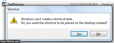 Windows 7 cannot create a shortcut in system folders