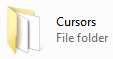 Windows 7 Cursor folder