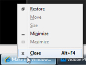 Get the classic context menu in Windows 7 taskbar