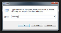 Open the desktop as a folder in Windows Explorer