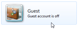 Disabled Guest Account in Windows 7