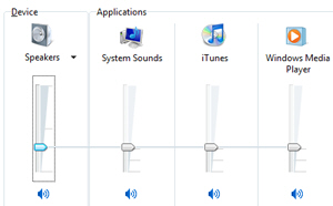 Adjust the system volume and sounds in Windows 7
