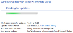 Windows Vista checking for available updates online