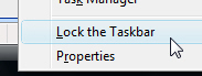 Unlock the Windows Vista taskbar