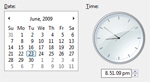 Adjust date & time in Windows Vista