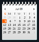 Calendar gadget in Windows Vista