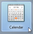 Drag the calendar gadget to the sidebar