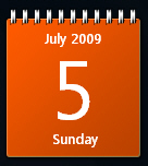 Default calendar gadget in Windows Vista