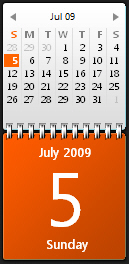 Windows Vista and the free floating calendar gadget