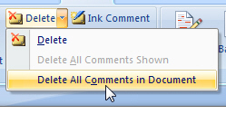 Delete all the comments from a Microsoft Word document