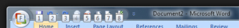 Keyboard shortcuts for the Quick Access Toolbar commands in Word 2007